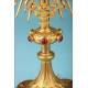 Gorgeous Antique Bejeweled Gilt Metal Monstrance. France, Circa 1900