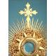 Gorgeous Antique Bejeweled Gilt Metal Monstrance. France, Circa 1900