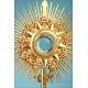 Gorgeous Antique Bejeweled Gilt Metal Monstrance. France, Circa 1900