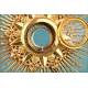 Gorgeous Antique Bejeweled Gilt Metal Monstrance. France, Circa 1900