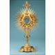 Gorgeous Antique Bejeweled Gilt Metal Monstrance. France, Circa 1900