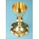 Antique Gilt Silver Chalice and Paten Set. With Case. France, Circa 1880