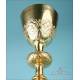Antique Gilt Silver Chalice and Paten Set. With Case. France, Circa 1880