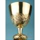 Antique Gilt Silver Chalice and Paten Set. With Case. France, Circa 1880