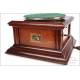 Antique His Masters Voice Mahogany Gramophone. France, Circa 1925