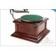 Antique His Masters Voice Mahogany Gramophone. France, Circa 1925