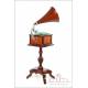 Antique Gramophone with Wooden Horn and Stand. Circa 1920