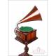 Antique Gramophone with Wooden Horn and Stand. Circa 1920