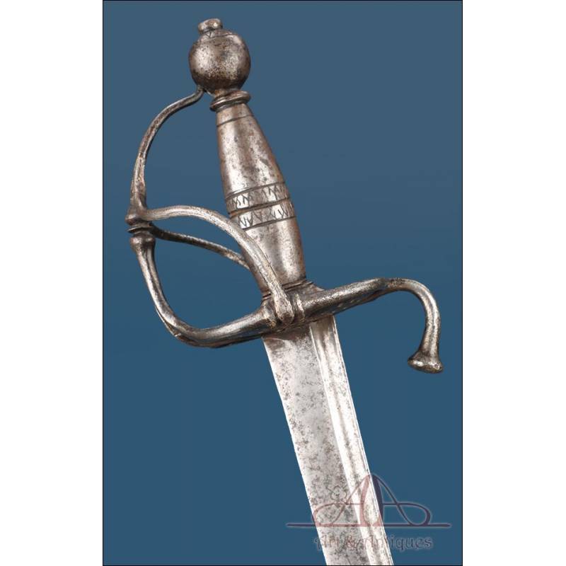 Very Antique and Primitive German Saber sword. Passau, Germany, Circa 1650