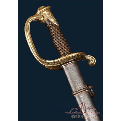 Antigua Espada Modelo 1845 Para Oficial De Infantería. Francia 1888