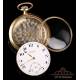 Antique Zenith 18K Gold Pocket Watch. Switzerland, Circa 1940