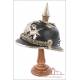 Pickelhaube Helmet for the Mounted Police of Barcelona. Spain, Circa 1940