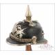 Casco de Punta Pickelhaube de la Policía Montada de Barcelona. España, Circa 1940