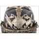 Casco de Punta Pickelhaube de la Policía Montada de Barcelona. España, Circa 1940