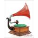 Amazing Antique Pathé Nº 4 Gramophone-Phonograph. 2 Reproducers. France, 1909