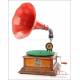 Amazing Antique Pathé Nº 4 Gramophone-Phonograph. 2 Reproducers. France, 1909