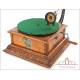 Amazing Antique Pathé Nº 4 Gramophone-Phonograph. 2 Reproducers. France, 1909
