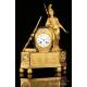 Antique Ormolu Mantel Clock. Minerva Goddess. France, Circa 1850