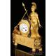 Antique Ormolu Mantel Clock. Minerva Goddess. France, Circa 1850