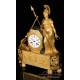 Antique Ormolu Mantel Clock. Minerva Goddess. France, Circa 1850
