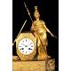 Antique Ormolu Mantel Clock. Minerva Goddess. France, Circa 1850