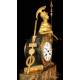 Antique Ormolu Mantel Clock. Minerva Goddess. France, Circa 1850