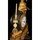 Antique Ormolu Mantel Clock. Minerva Goddess. France, Circa 1850