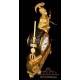 Antique Ormolu Mantel Clock. Minerva Goddess. France, Circa 1850