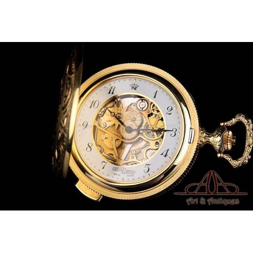 Vintage Nicolet N. Pocket Watch. 18K Gold. 5-Minute Repeater. Switzerland, Circa 1960