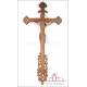 Large Antique Carved Wooden Crucifix. 19th Century