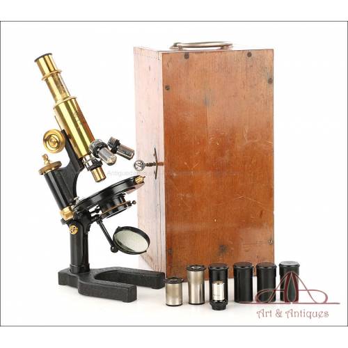 Fantastic Antique Carl Zeiss Microscope. Germany, Circa 1930