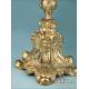 Gorgeous Antique Gilt Silver Monstrance. France, Circa 1880