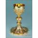 Fantastic Neogothic Chalice. Gilt Silver and Enamels. Spain, 1955