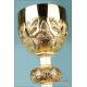 Fantastic Neogothic Chalice. Gilt Silver and Enamels. Spain, 1955