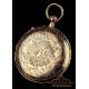 Antique 18K Gold Quarter Repeater Pocket Watch. England, 1839