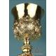 Very Antique 18th-Century Spanish Gilt Silver Chalice. Cordoba, Spain, Circa 1773