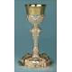 Amazing Antique Gilt Silver Chalice. 19th Century