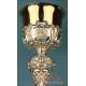 Amazing Antique Gilt Silver Chalice. 19th Century