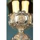 Amazing Antique Gilt Silver Chalice. 19th Century