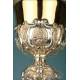 Amazing Antique Gilt Silver Chalice. 19th Century