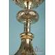 Gorgeous Antique Gilt and White Silver Ciborium. France, 19th Century