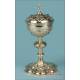 Gorgeous Antique Bicolor Silver Ciborium. France, 19th Century