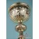 Gorgeous Antique Bicolor Silver Ciborium. France, 19th Century