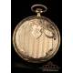 Beautiful Antique 18K Gold Pocket Watch. Switzerland, Circa 1930