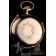 Antique 18K Gold Quarter Repeater & Chrono Pocket Watch. Switzerland, Circa 1880