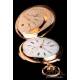 Antiguo Reloj de Bolsillo de Oro de 18K, Sonería y Cronómetro. Suiza, Circa 1880