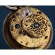 Antique D. Rivers Verge-Fusee Pocket Watch. Two Silver Cases. England, London, 1779