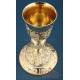 Gorgeous Antique Gilt-Silver Chalice and Paten. France, 19th Century