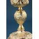 Gorgeous Antique Gilt-Silver Chalice and Paten. France, 19th Century