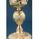 Gorgeous Antique Gilt-Silver Chalice and Paten. France, 19th Century